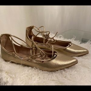 Gold Steve Madden Flats
